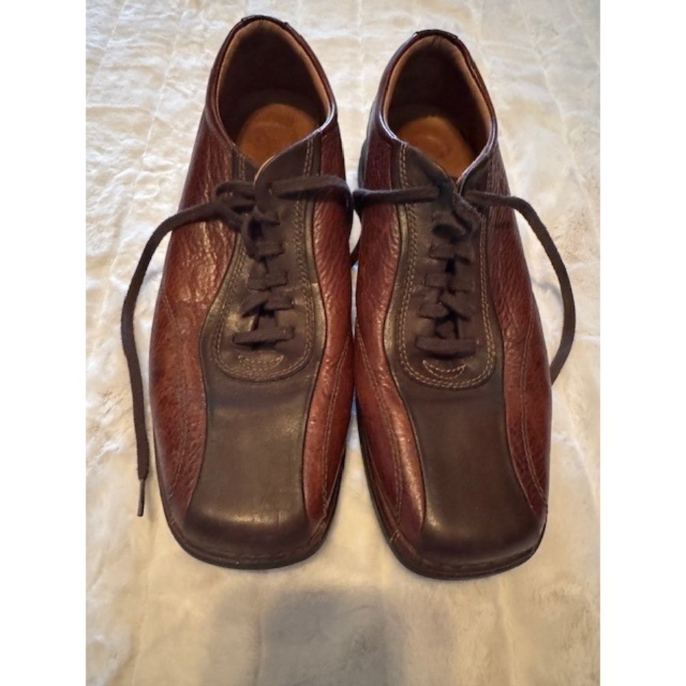 Rockport Mens Brown Leather Square Toe Lace Up Oxford Shoes APM2722D Size 10.5 M